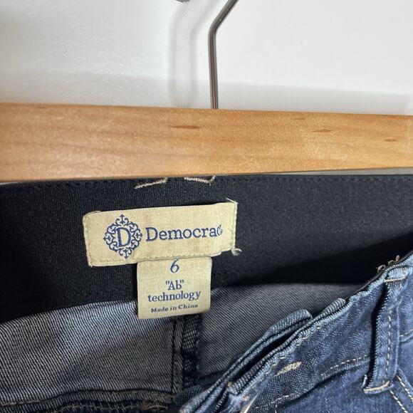 Democracy Ab Technology Skinny Jeans Womens 6 Mid Rise Slimming Dark Wash - Picture 3 of 5